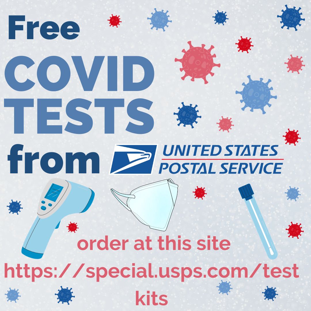 Winchester_CT's tweet photo. Free COVID-19 tests are available through the US Postal Service. You can order them online through this link.
https://t.co/tWgvotMZLJ https://t.co/cnwBPRBhzk