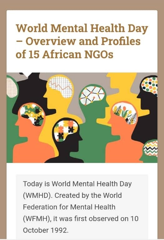 It's our pleasure to be recognized in 15 #African NGOs which play a critical role in responding to mental health issues across the continent. 
Let's have meaningful #NoOneIsImmune for sustainable development of the continent .
#NoOneIsImmune
#WMHD23 
🔗👉desert2desert4socialcauses.com/2023/10/10/wor…