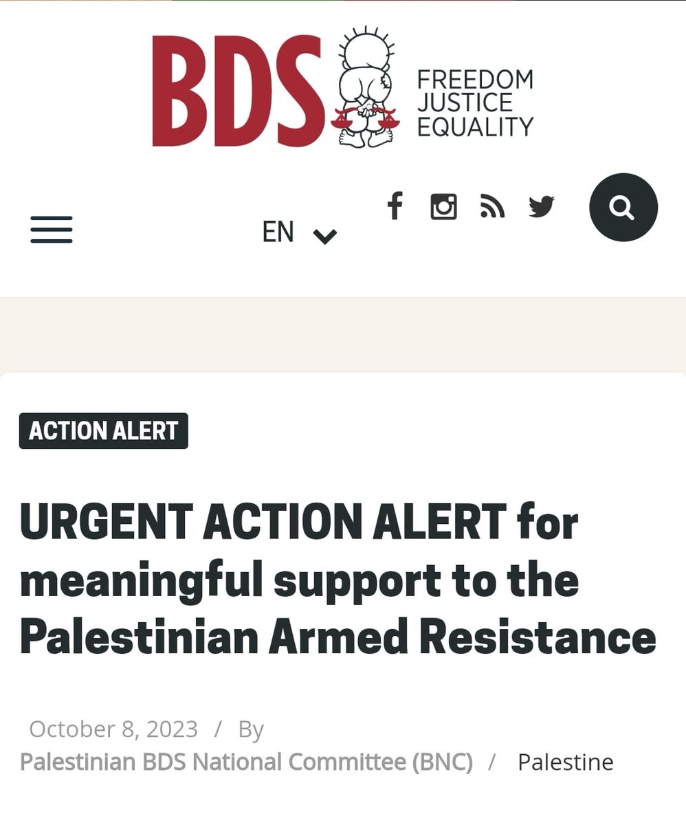 StandWithUs's tweet photo. According to the global Boycott, Divestment, and Sanctions @bdsmovement, massacring and kidnapping Israeli women and children is "heroic." Shame on every organization, student government, church, and social movement that ever supported this vicious campaign of hate. (1/2) https://t.co/SGP25KMpff