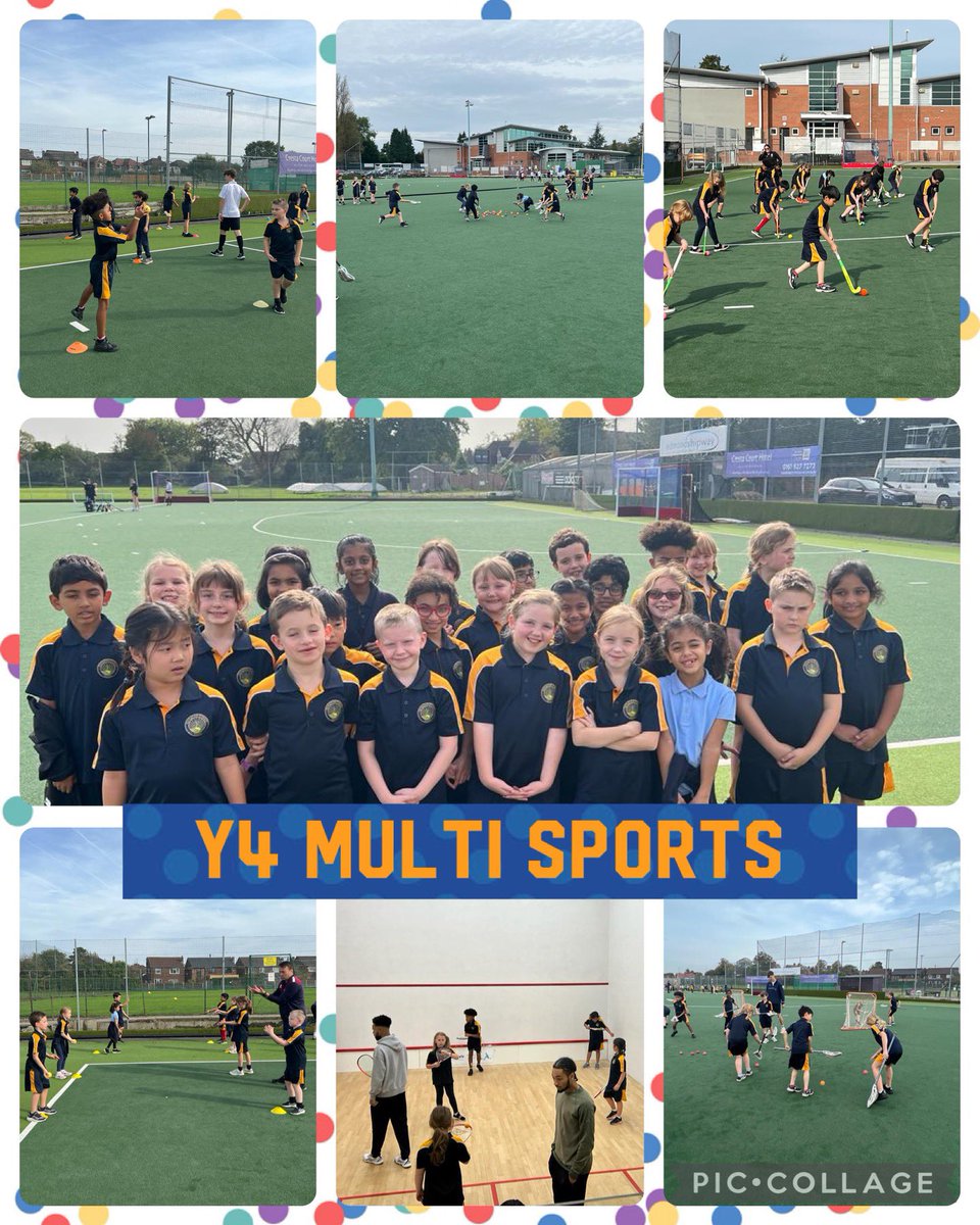 Y4 had a brilliant time <a href="/BrooklandsLax/">Brooklands Lacrosse Club</a> for the <a href="/TraffordSSP/">Trafford SSP</a> multi-sports event! #play #sport #active #Hockey #Lacrosse #Squash 
#Wechallengeourselves 🟡
#Togetherweareateam 🔵