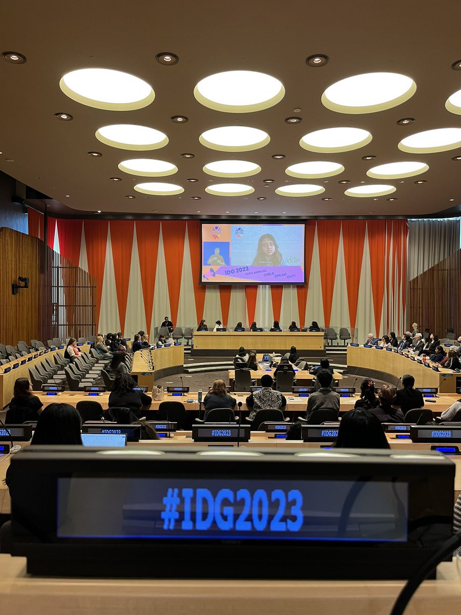 Celebrating #IDG2023 a bit early with the @IDG_Summit at the UN today! #GirlsSpeakOut #GirlsRightsNow