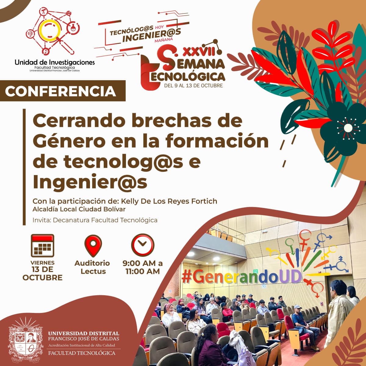 udistrital's tweet photo. #GenerandoUD | 📣📣🟣 ¡No te lo puedes perder! "Cerrando Brechas de Género en la Formación de tecnólog@s e ingenier@s. https://t.co/6bcgzg7Yw7