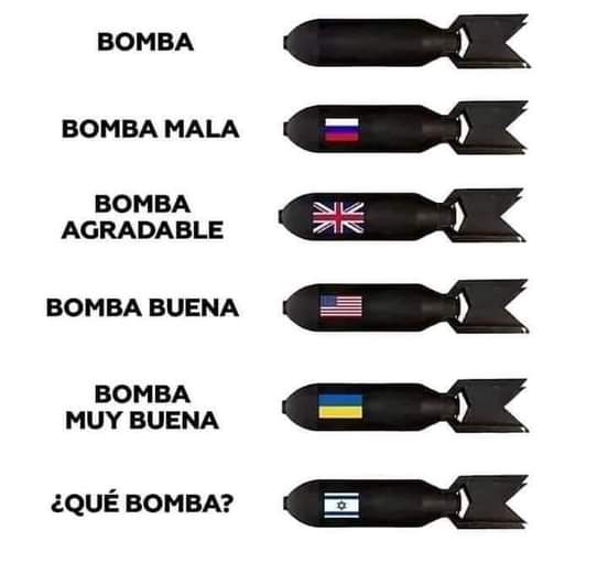 🚨Las bombas💣según los medios mercenarios🇺🇸 de la comunicación 

#CBCpatria21
#GazaUnderAttack