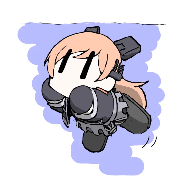 艦これラクガキ、まめ艦さーもんあっぷとりむ～、と水上を目指しています^^ 