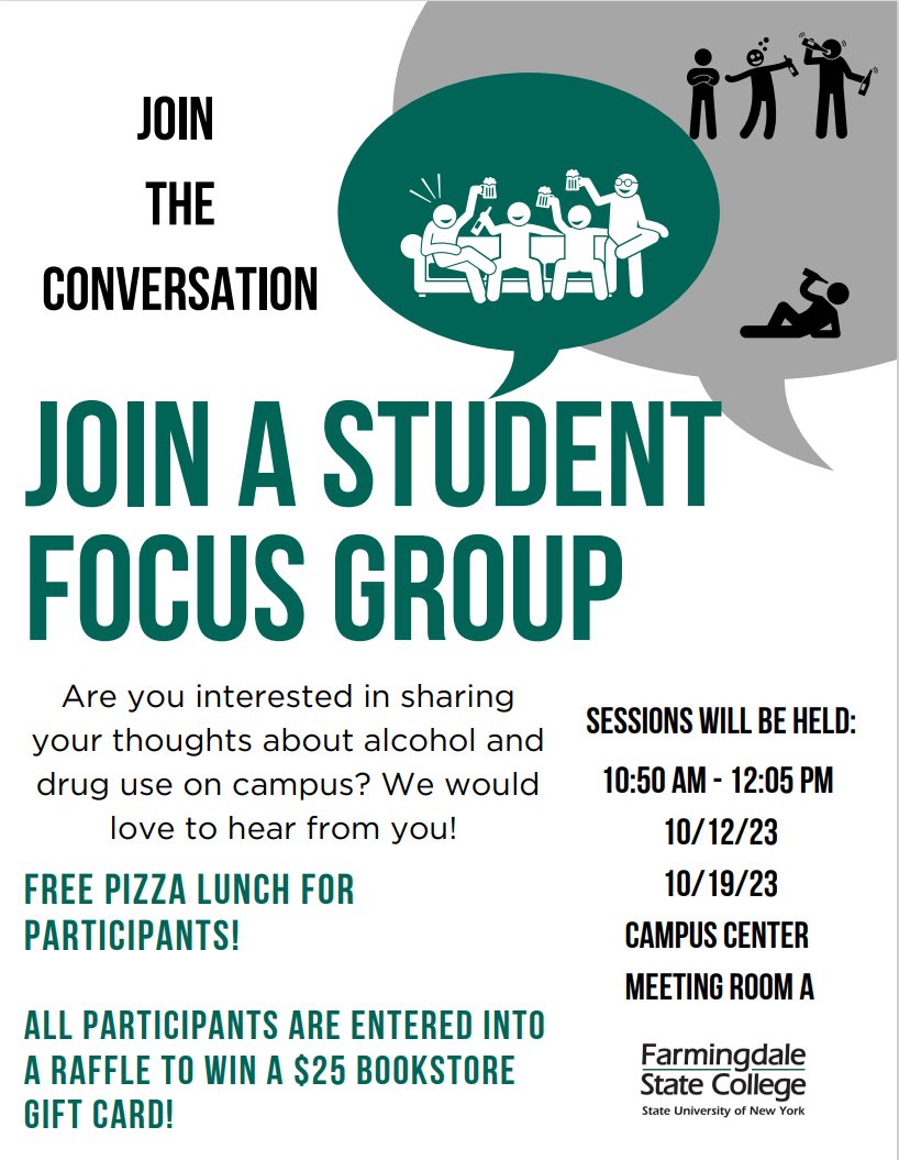 fsc_recreation's tweet photo. Please consider participating in these student focus groups-free pizza and a chance to win a $25 gift card! https://t.co/YQMIKr27JO