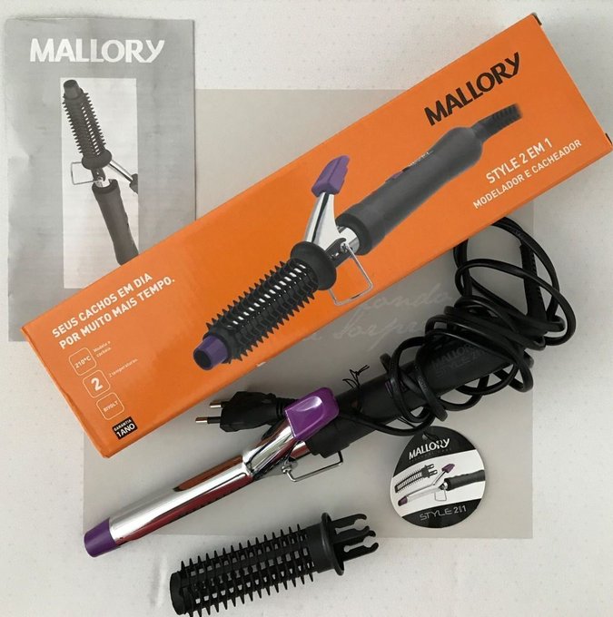 Modelador de Cabelo Mallory Style 2 em 1 Bivolt Preto
