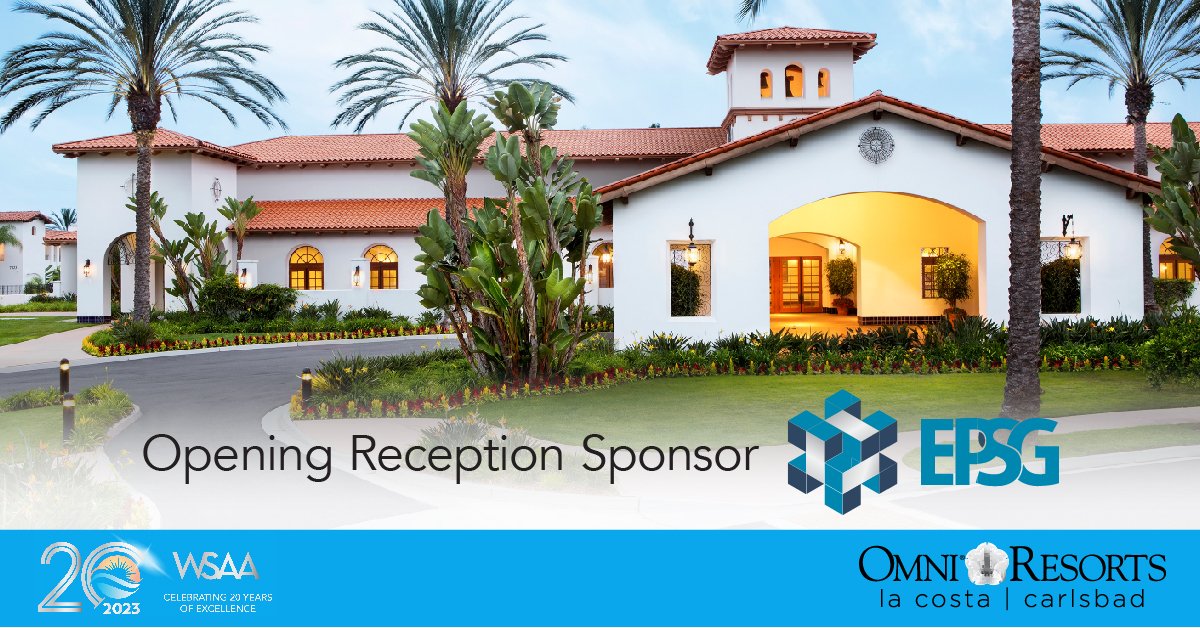 #WSAA2023's Opening Reception is Nov. 1st from 4:00 - 7:30 pm in the Costa Del Sol Ballroom at the <a href="/OmniLaCosta/">Omni La Costa Resort</a> Resort &amp; Spa. Join us for terrific food, cocktails, music and networking courtesy of Titanium Sponsor <a href="/goepsg/">goepsg</a>!