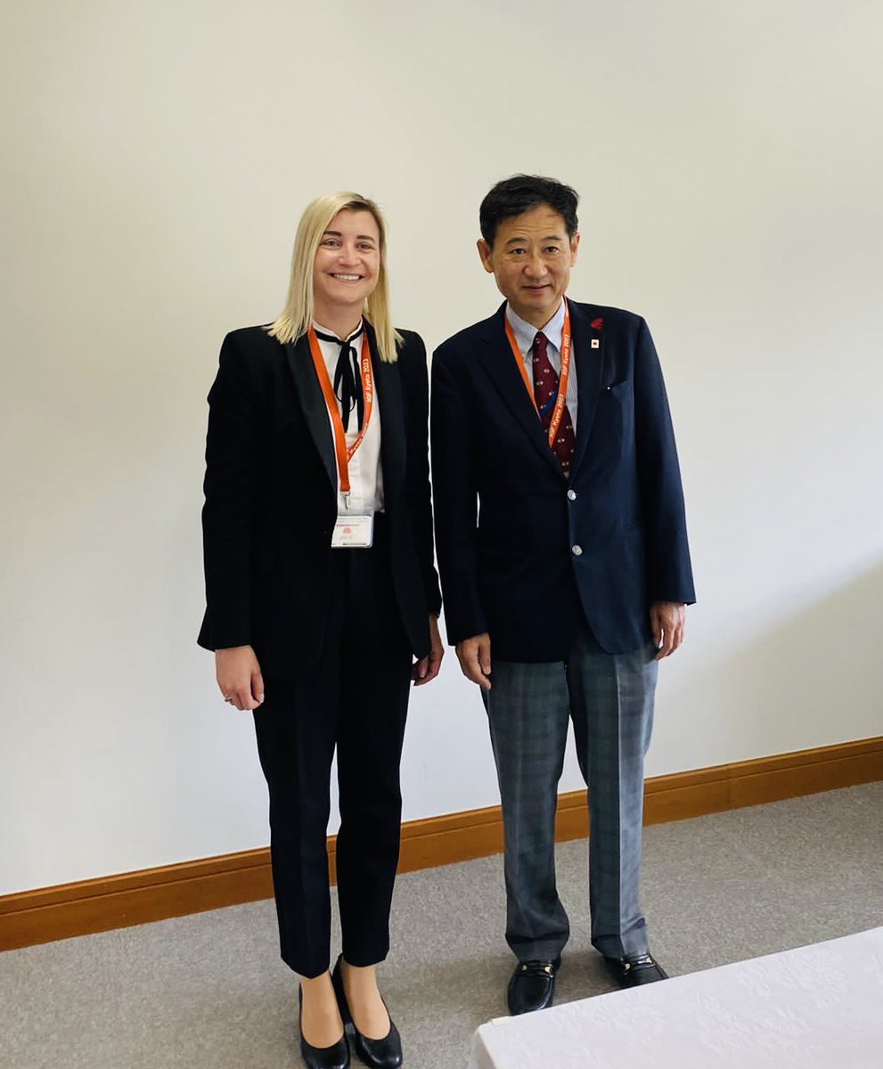 vaiciukeviciute's tweet photo. Engaged in a substantive discussion today with Japan's Deputy Minister, Mr. Yoshida, concerning matters pertaining to #Innovation, the 5G Sandbox initiative, and the potential for collaborative efforts between our nations. 🇱🇹🇯🇵🌐🤝 #GlobalInnovation #BilateralDialogue https://t.co/59T3QhCItk