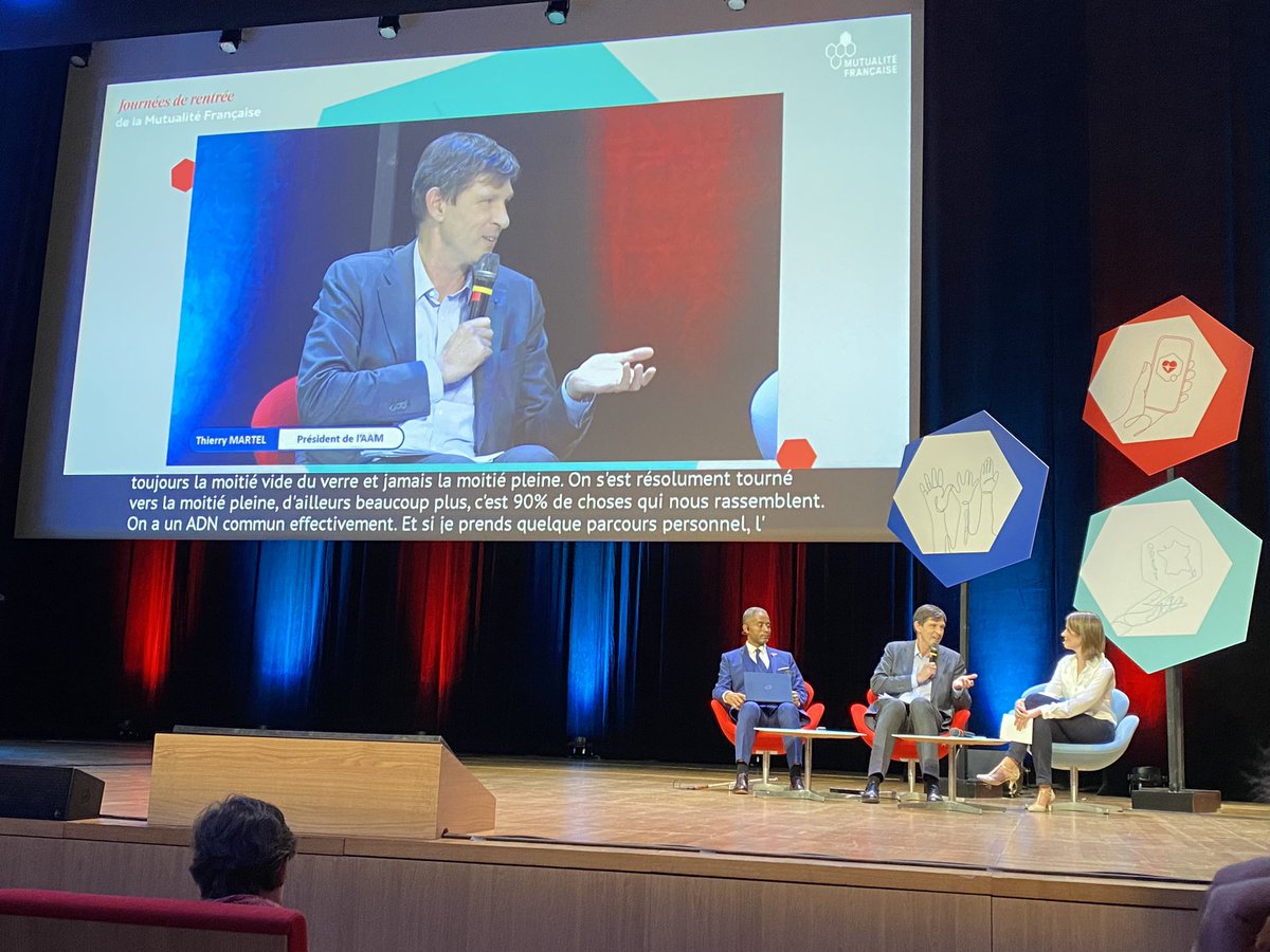 vblanchardaam's tweet photo. Un ADN commun mais également des défis communs. Interview croisée du président de la @mutualite_fr et du président de @AAMutualistes lors des #JRMF pour annoncer le lancement d’une coupole mutualiste. https://t.co/VKBmmiIdIG
