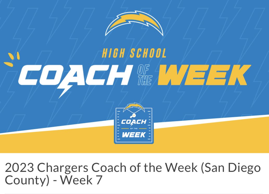 Coachhobbs9459's tweet photo. I am up for the LA Chargers Coach of the week. Please go on and vote!

https://t.co/O9u4TMGHrJ https://t.co/vviyzolaLv