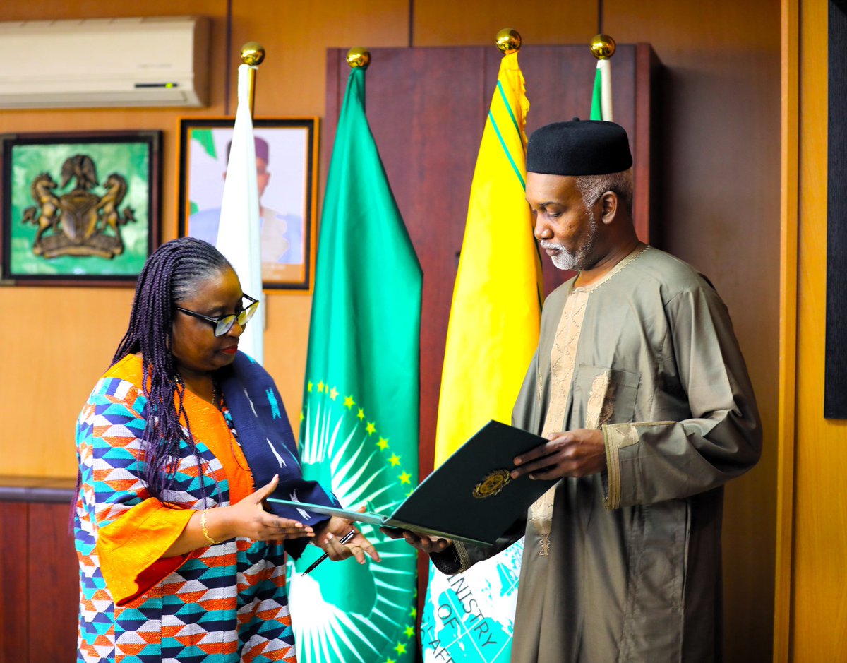 Our Resident  Representative Dr. Gifty Addico presented her letter of credence to the Minister of Foreign Affairs, Ambassador Yusuf Maitama Tuggar <a href="/NigeriaMFA/">Ministry of Foreign Affairs, Nigeria 🇳🇬</a> today🇳🇬🇺🇳