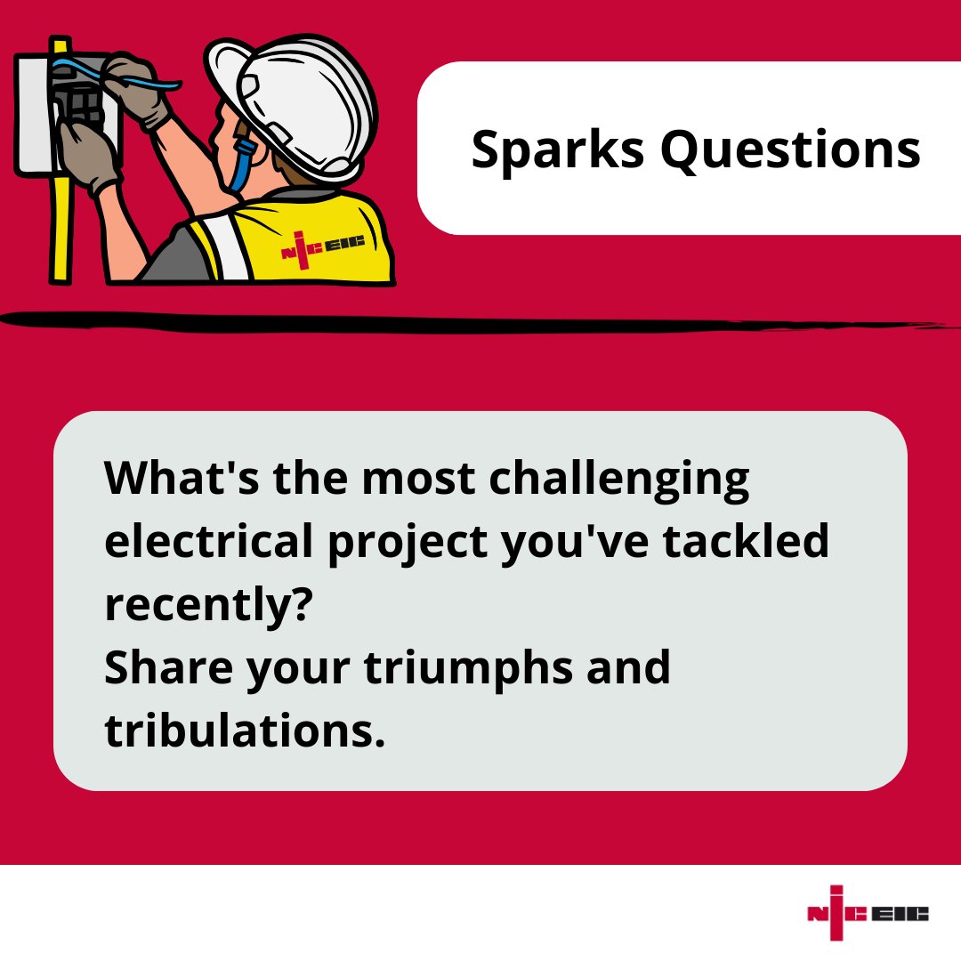 officialNICEIC's tweet image. What&apos;s the most challenging electrical project you&apos;ve tackled recently? Share your triumphs and tribulations! #SeriousGraft #OnTheTools