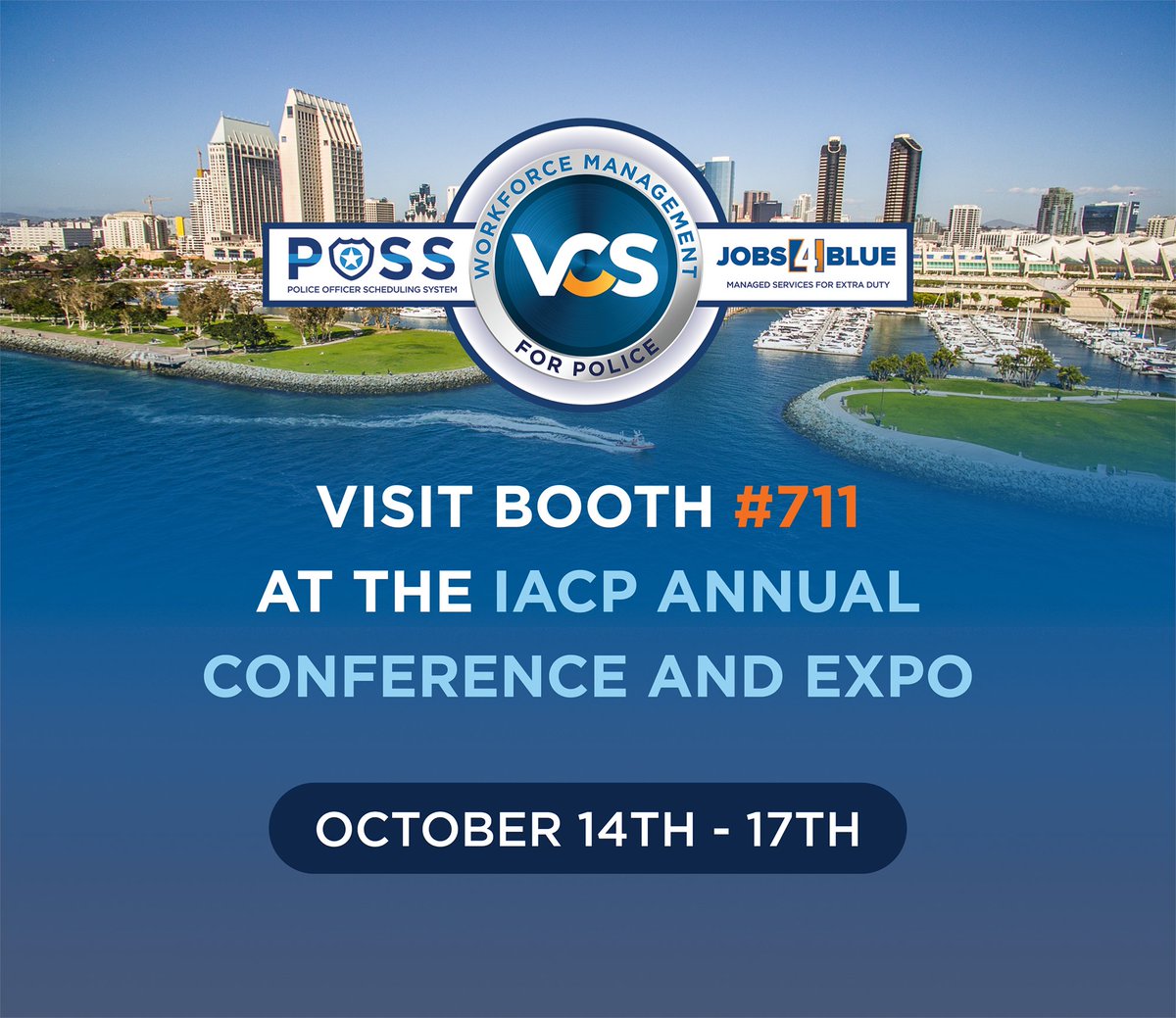 vcs_software's tweet image. VCS Software will be at the International Association of Chiefs of Police Annual Conference and Exposition in San Diego, California this weekend! Preview the new technology we are developing and connect with our team. #IACP