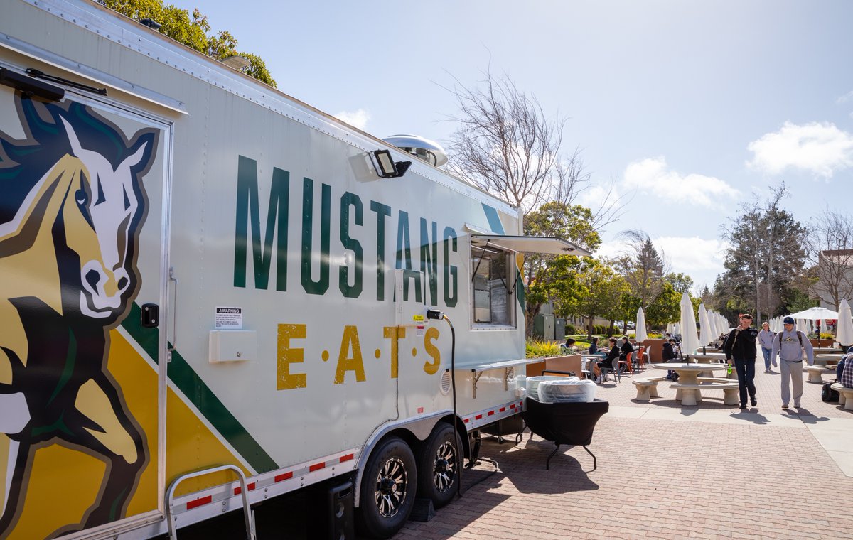 CalPolyPartners's tweet photo. "I appreciate the new food trucks on campus. I feel like I have options and can have variety in what I eat. The Mustang Eats trucks have been my favorite addition by far," graduate student Vinny Torres said.
#CaPoly https://t.co/ZF02vLnTNW