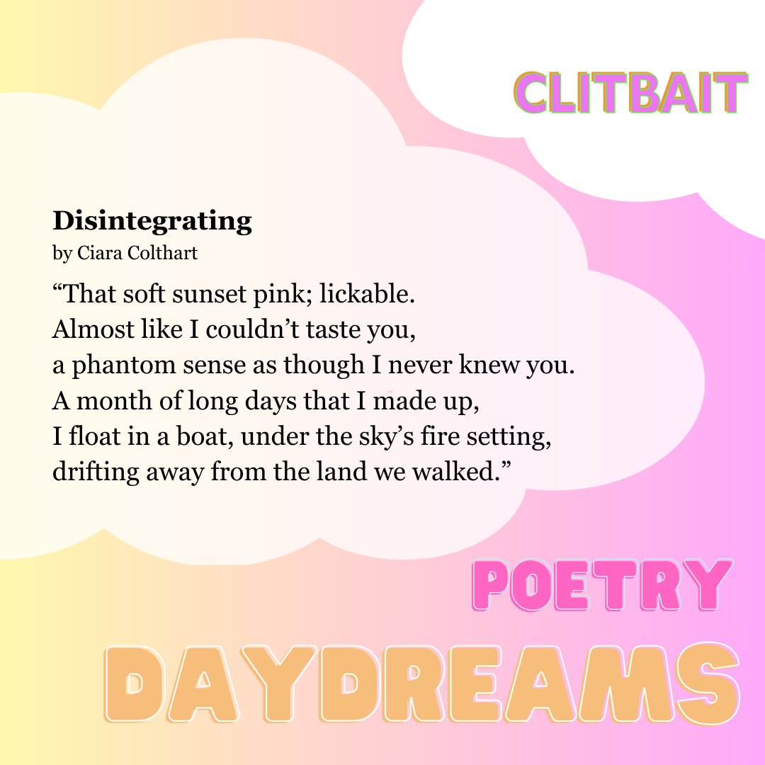 ✨Read our latest poetry collection now!
 clitbait.co.uk/daydreams/