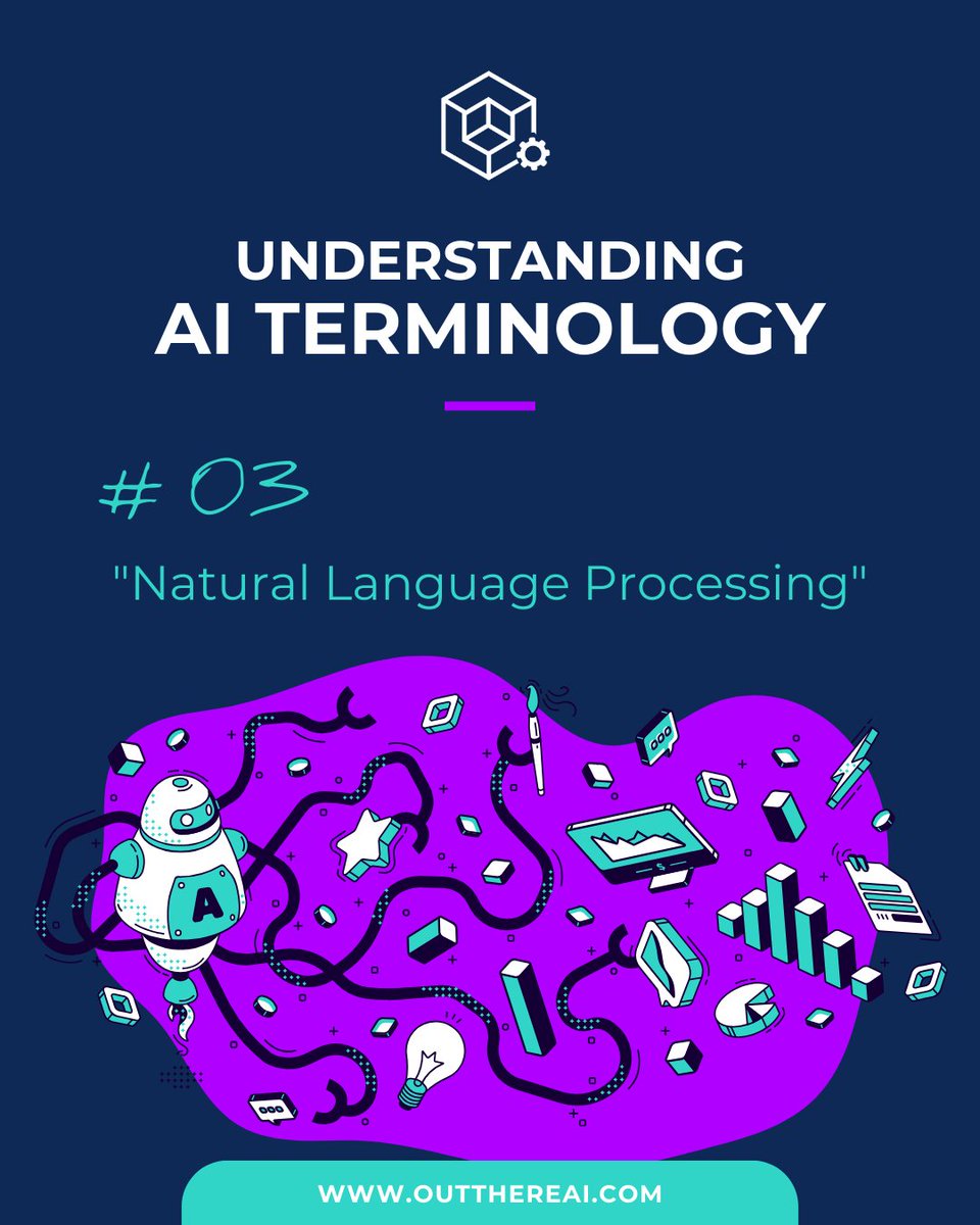 outthereai's tweet image. AI Terms!

#03 🔈 𝗡𝗮𝘁𝘂𝗿𝗮𝗹 𝗟𝗮𝗻𝗴𝘂𝗮𝗴𝗲 𝗣𝗿𝗼𝗰𝗲𝘀𝘀𝗶𝗻𝗴 - 
 &quot;- a machine learning technology that gives computers the ability to interpret, manipulate, and comprehend human language.&quot;

#aiterminology #understandAIterms #learnaboutai #naturallanguageprocessing