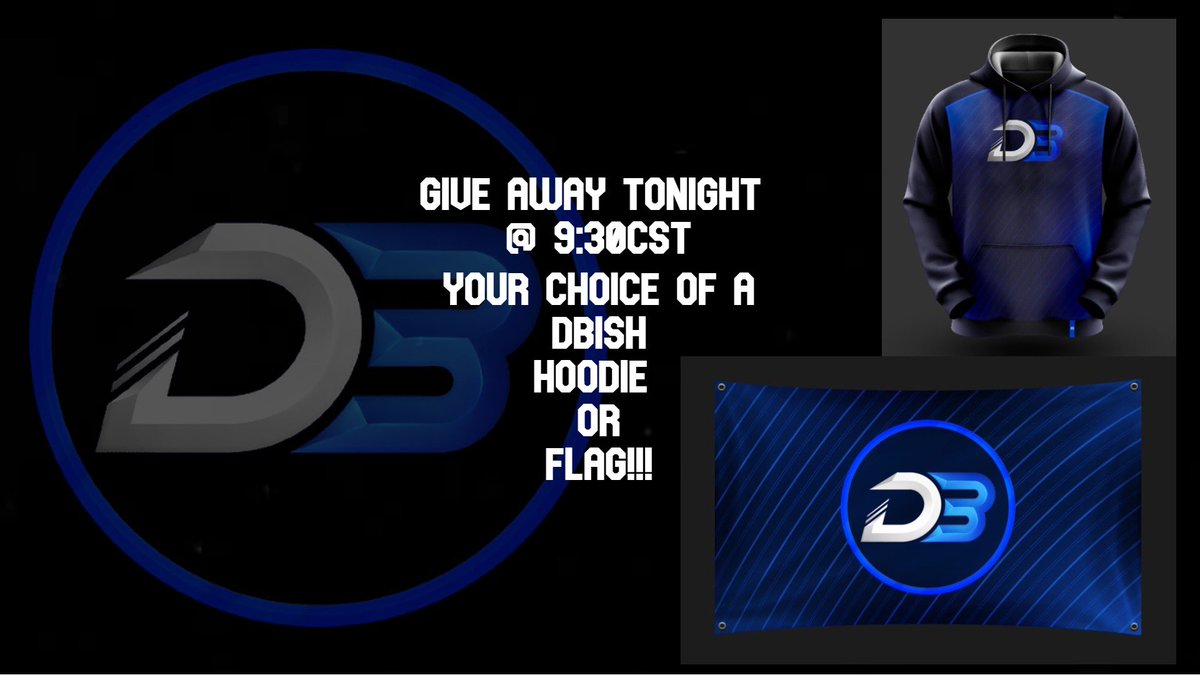 Tonight is the night !!! Come hang out on stream with me as we spin the wheel to see who takes home some awesome DBISH MERCH!! Share/RT/Like is appreciated 😎😎 if enough show up may do one of each 👀👀