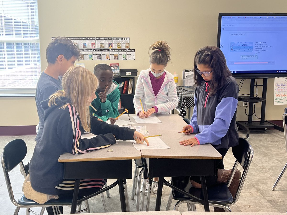 Nothing better than hearing collaborative Math groups!! They were discussing strategies to solve, checking in on group members, using pertinent math vocabulary, and asking great questions. Way to go Mrs. Allen’s 4th graders!! #rde20yearsofputtingstudentsfirst