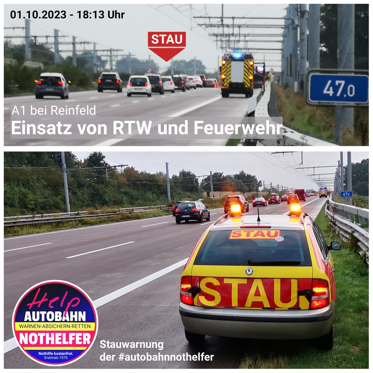 A1nothelfer's tweet photo. Hätten Sie das gedacht?
Die #Stauwarnung der #autobahnnothelfer hat mehr als ein' #Ferrari gekostet.
Investition in's Leben. https://t.co/7KYtDsj41l