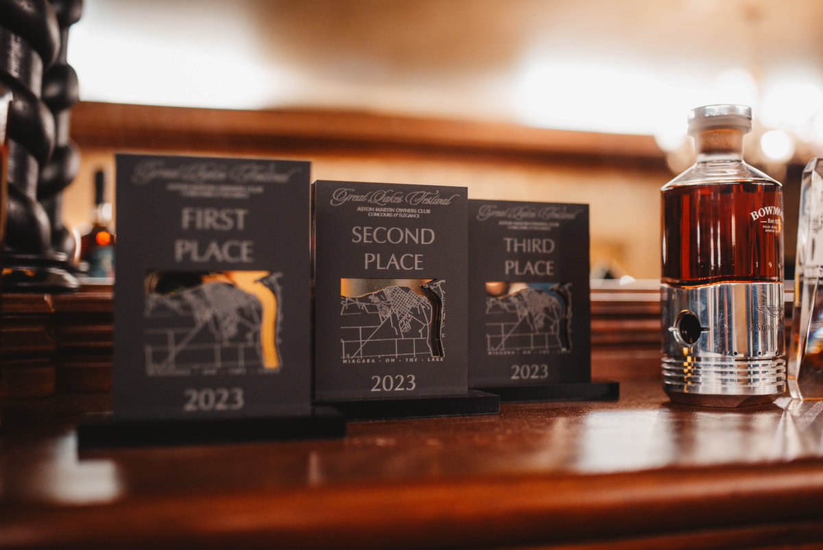 The Aston Martin Owners Club asked us to create awards to match the elegance of their cars for their 2023 gathering. Mirrored gold acrylic, matte black, and crystal clear glass with engraved branding is serving modern sophistication. How do you think we did? 💪