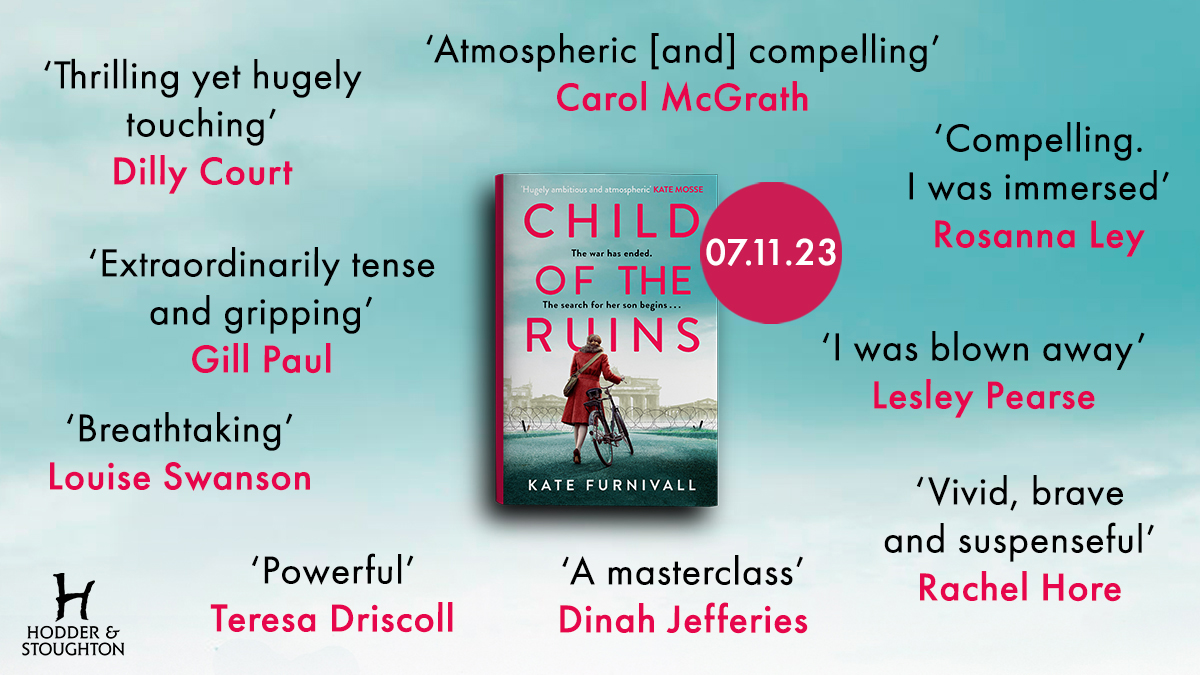 Kate Furnivall@KateFurnivall Get your diary ready. FOUR WEEKS TODAY! Publication Day for #ChildOfTheRuins.'A knife flew through the air. A brief blink of sunlight caught its blade as it slammed into the wood only a hair's breadth from Ingrid's cheek. 'Go to hell, Fridolf.'#Berlin