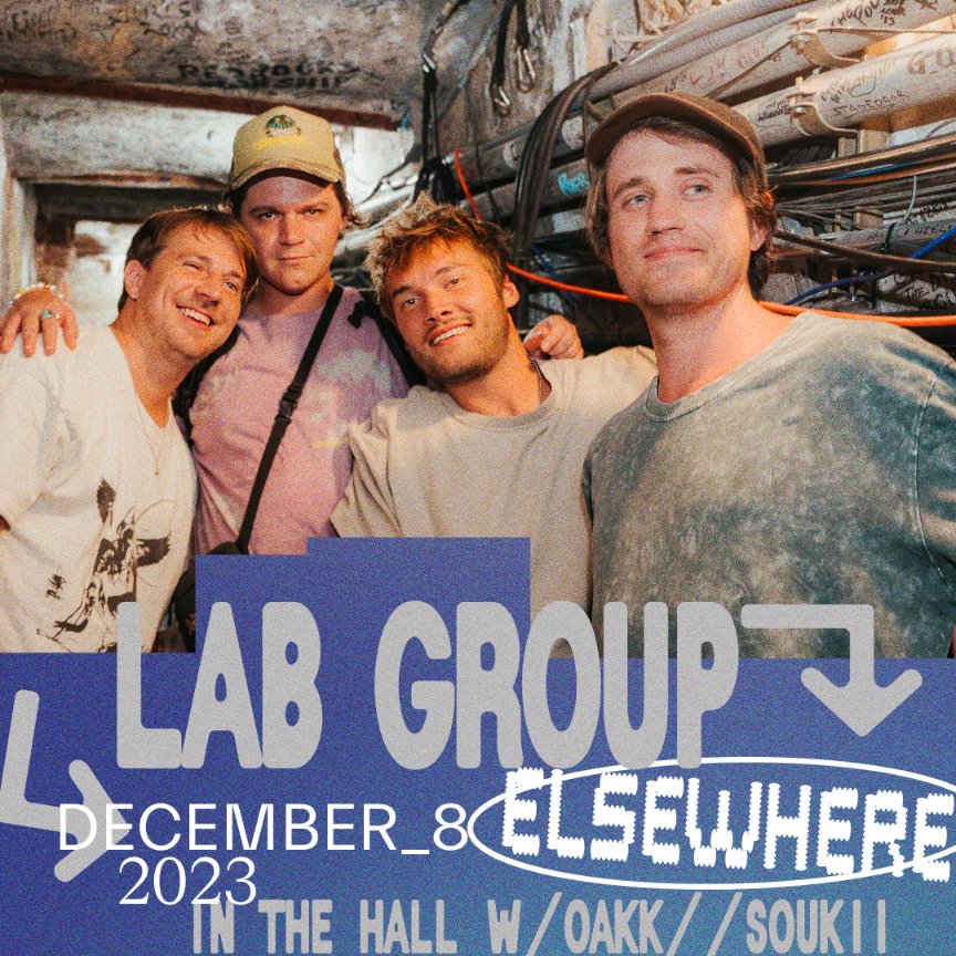 Just Announced!

PopGun Presents
└ Lab Group
└└ Oakk
└└└ Soukii

12/8/2023 <a href="/elsewherespace/">𝚎 𝚕 𝚜 𝚎 𝚠 𝚑 𝚎 𝚛 𝚎</a> [hall]

tickets ➫ bit.ly/3LSg7NK
