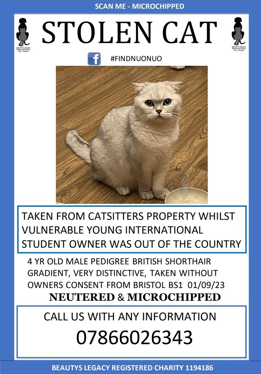 Proof of ownership provided. Full admission in writing from the company that stole and rehomed him. Full admission from the woman who now has him. Signed statement from witness. @ASPolice what else do you need? Owner says CAN NOT LIVE WITHOUT HIM #MentalHealthMatters #findnuonuo