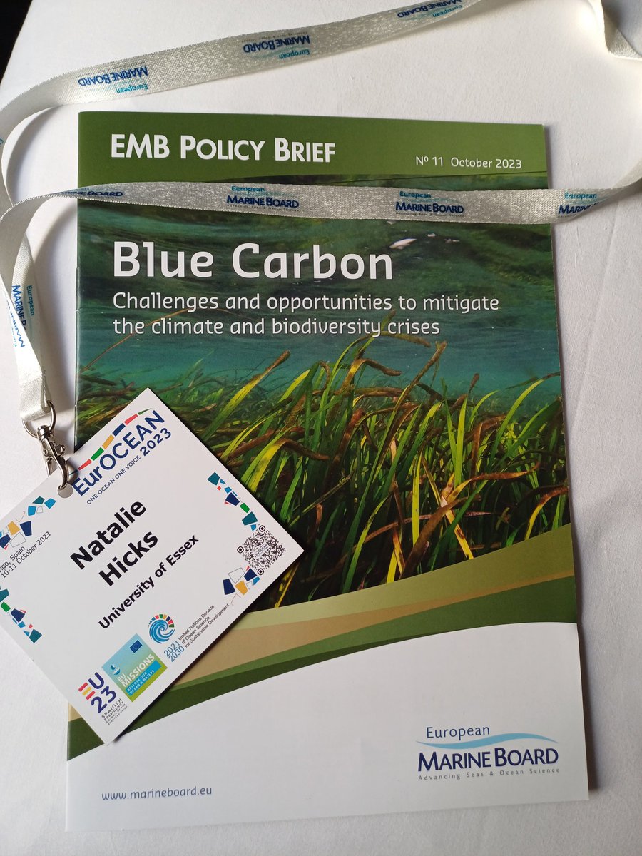 Natalie Ruth Hicks (@drnataliehicks) on Twitter photo Proud to launch our #bluecarbon policy brief at #EurOCEAN2023 today <a href="/EMarineBoard/">European Marine Board</a> <a href="/mastscot/">MASTS</a> <a href="/EssexLifeSci/">School of Life Sciences, University of Essex</a> <a href="/ResearchEssex/">Research at Essex</a> Proud to launch our #bluecarbon policy brief at #EurOCEAN2023 today <a href="/EMarineBoard/">European Marine Board</a> <a href="/mastscot/">MASTS</a> <a href="/EssexLifeSci/">School of Life Sciences, University of Essex</a> <a href="/ResearchEssex/">Research at Essex</a>