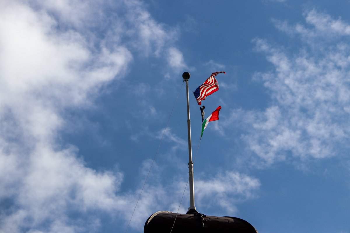 Viva l'Italia! 🇮🇹 Today we raised the Italian flag above City Hall to celebrate the influence of Italians in our community and our friendship with Italy and the City of Agrigento with whom we have a Sister City agreement.