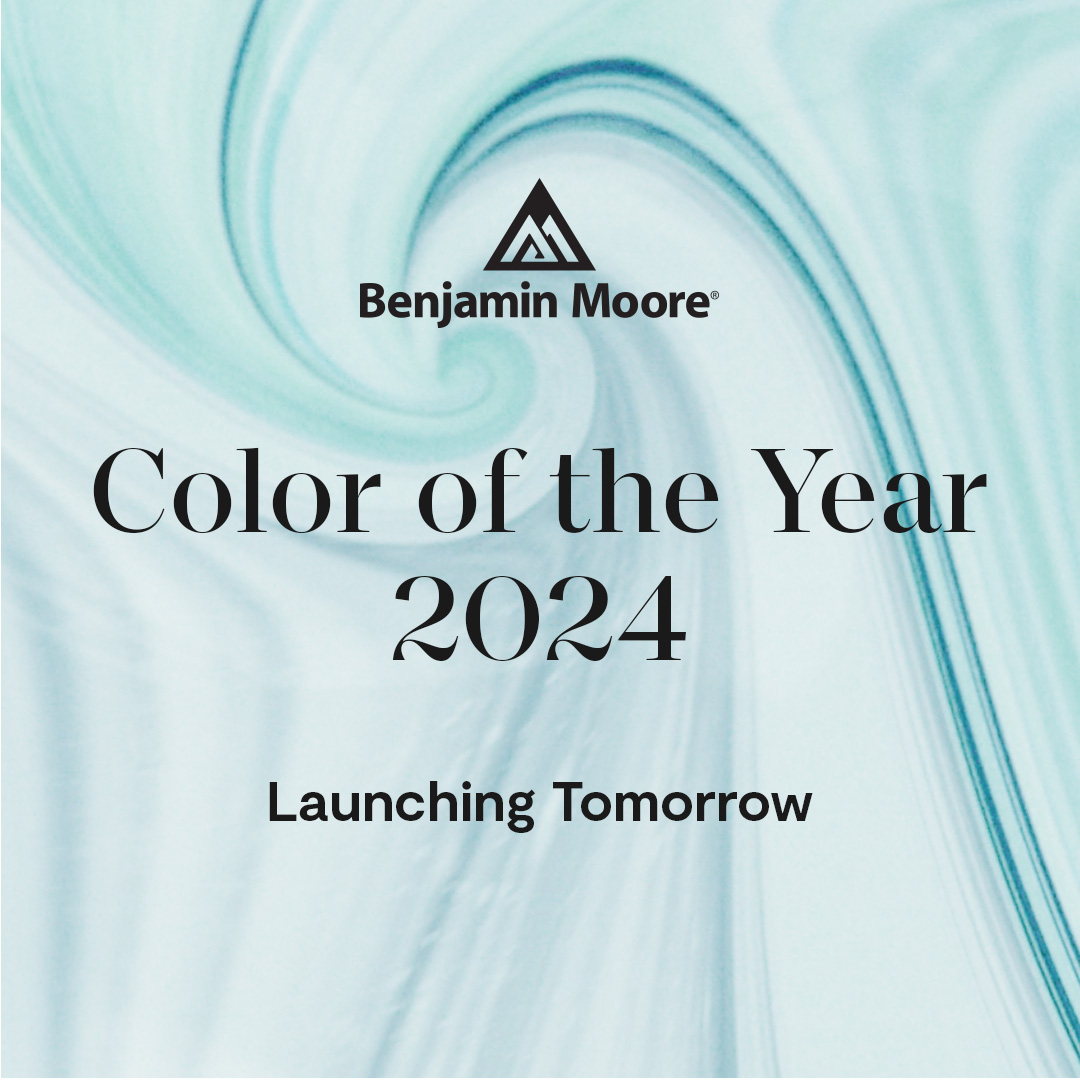 It's almost here… the Benjamin Moore Color of the Year 2024 launches tomorrow at 1pm ET. Stick with us for the big announcement! #Benjaminmoore #Coloroftheyear