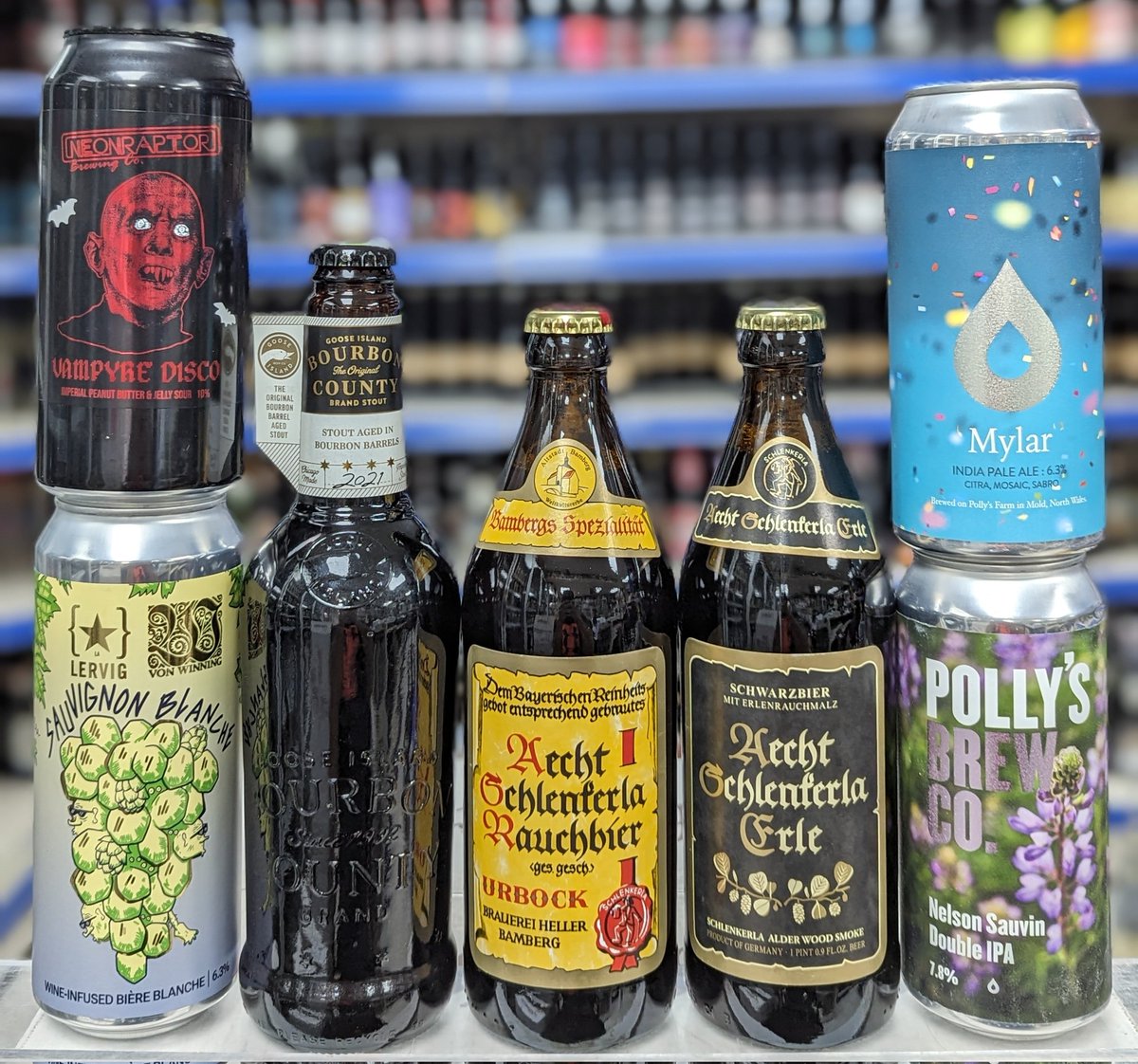 Raynville_Leeds's tweet photo. Today's New Beers:

@neonraptorbrew
@lervigbeer 
vonwinning
@gooseisland
Bourbon County 2021 - 14.4% Bourbon Barrel Aged Imperial Stout 
@schlenkerla1405
Urbock - 6.5% Smoked Bock Bier
Erle - 4.2% Alder Wood Smoked Schwarzbier
@pollysbrewco https://t.co/We4e8P4ngg