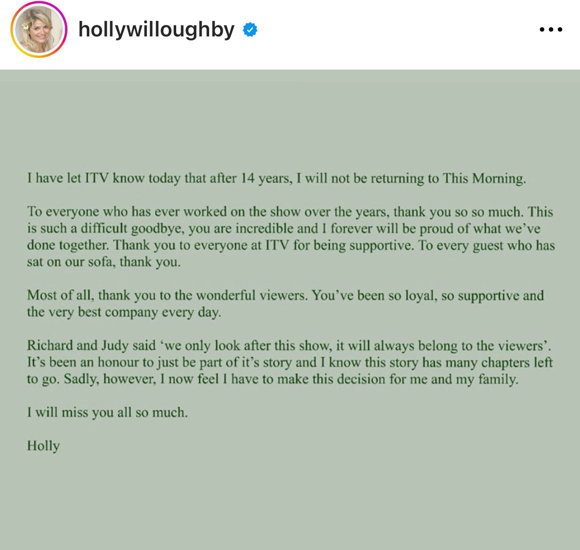 superTV247's tweet photo. BREAKING 🚨 Holly Willoughby has QUIT #ThisMorning and will not be returning to the show https://t.co/Ux8ctqCbqp