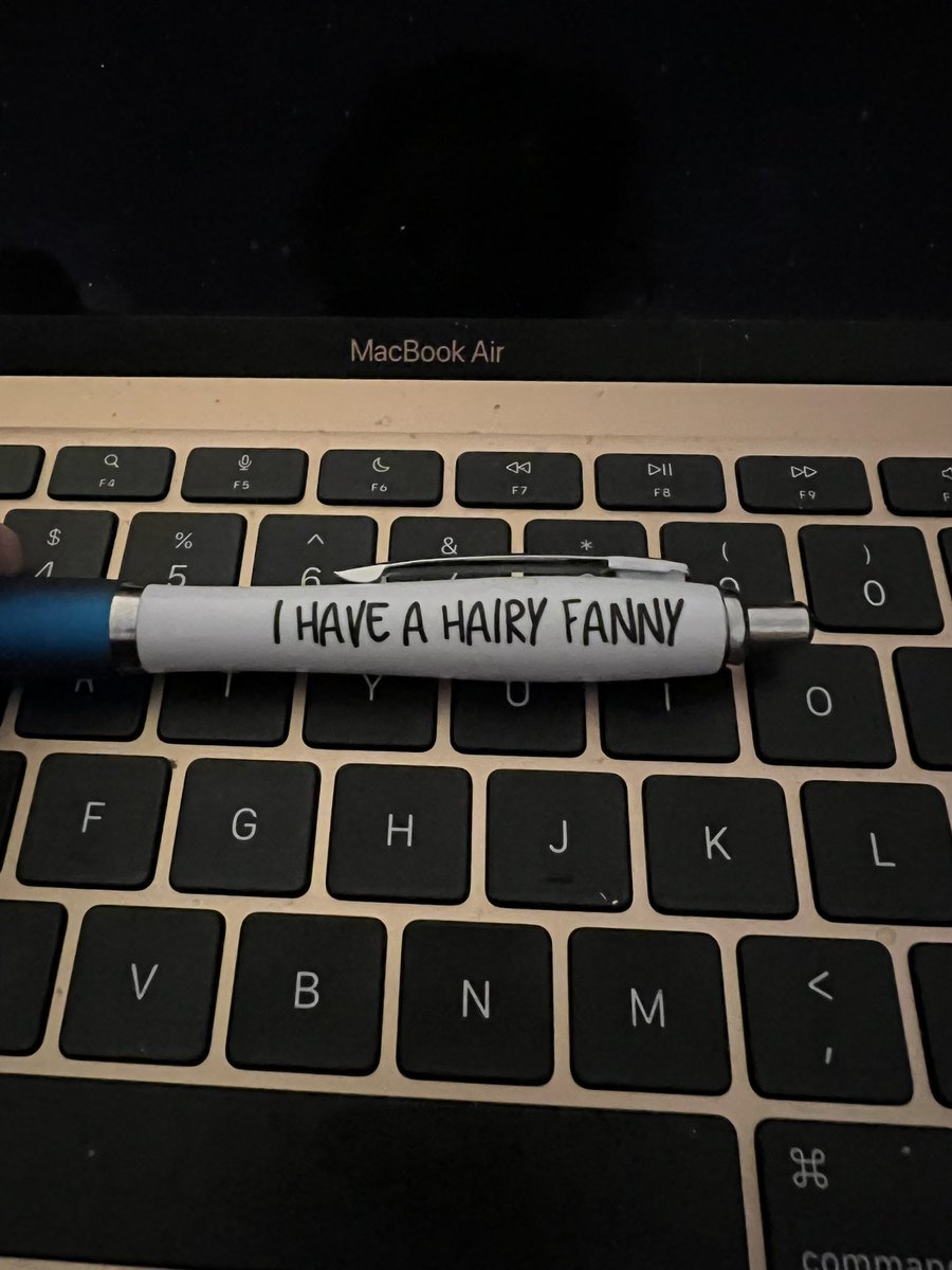 pammiedavis's tweet photo. My mum is staying with me until her new house is ready, she gets a care team in the morning and this morning one of them needed a pen. I have just found this next to her care log. Yes my mum has given them one of my joke pens 😂🙈 I will be the talk of their office https://t.co/wOpCLXSI5V