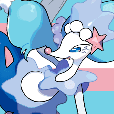 pkmnprideflags's tweet photo. the transgender (trans) flag color picked from water type trainer hatsune miku and primarina https://t.co/VY9fUlV3Xq