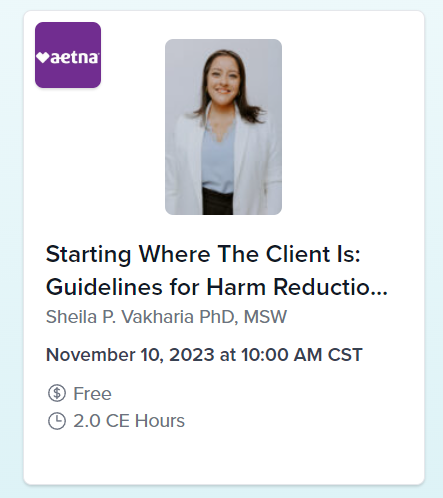 MyHarmReduction's tweet photo. Are you a social worker, nurse, physician, counselor, psychologist, or LMFT looking to get some free CEUs before the end of 2023?

I'll be doing a 2-hour training on harm reduction on November 10th at 11am EST.

Register here and join us: https://t.co/4SLWRqjoFb https://t.co/iFxKolHD0A