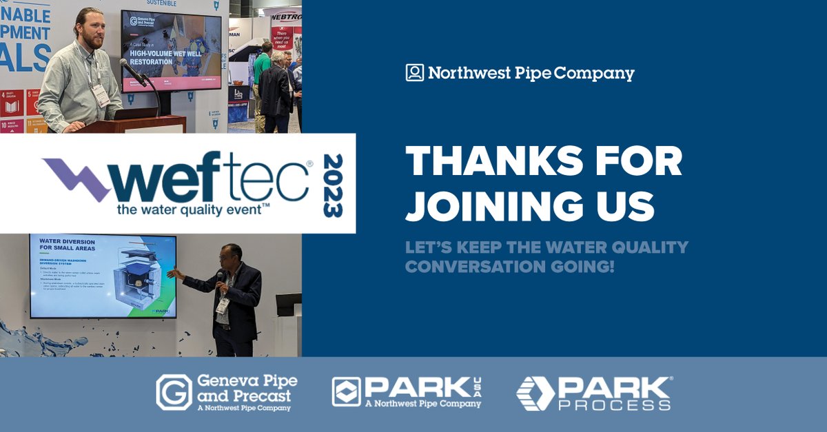 ParkUSA's tweet image. Thanks to everyone who stopped by our booth and attended our presentation at #WEFTEC2023. We’re also happy to announce the winner of our Yeti Cooler prize giveaway: Congrats, Chris LoMonaco with EPCOR in Taylor, Texas!
