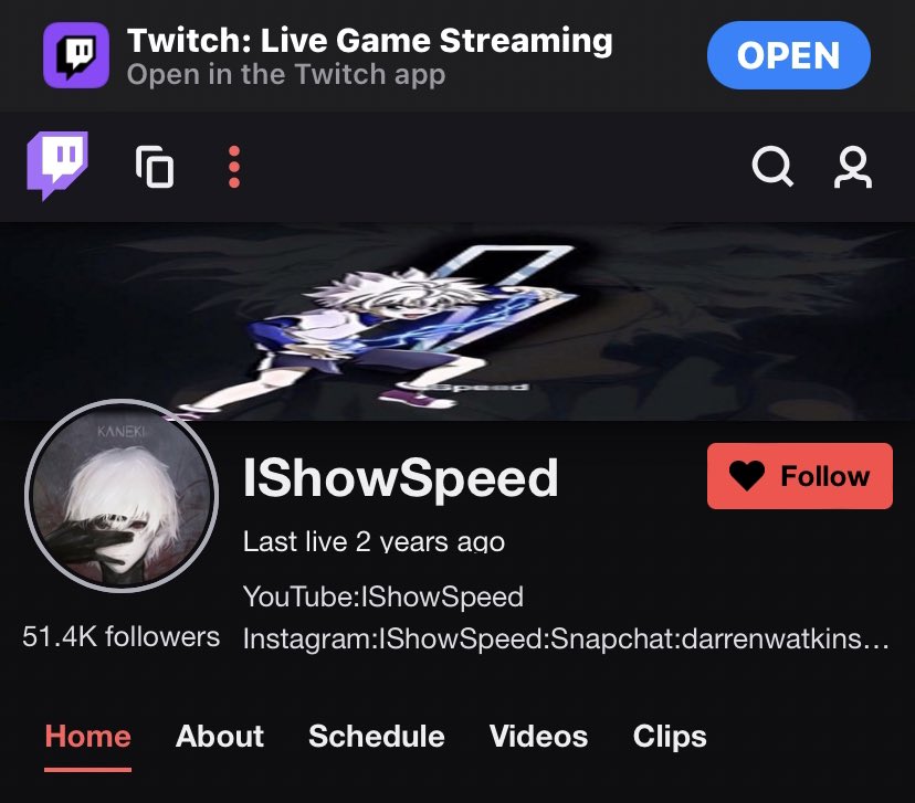 IShowSpeed Reports on X: IShowSpeed has been UNBANNED from Twitch after  almost 2 years.🤯  / X