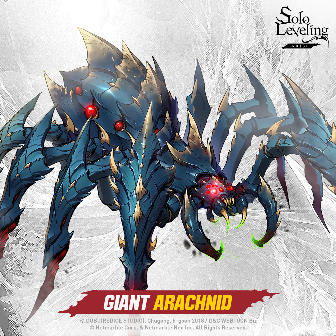 Sololv_ARISE_GL's tweet photo. ✨Solo Leveling:ARISE✨
Original Monster Art Revealed 👾

Sung Jinwoo fell for Hwang Dongsuk’s scheme!
He found himself trapped in a C-Rank Gate boss room,
With the Giant Arachnid! 🕸🕷

Luckily, Sung Jinwoo landed a critical strike 
against the enemy and defeated the monster! 😎 https://t.co/4eU6iGJkbg