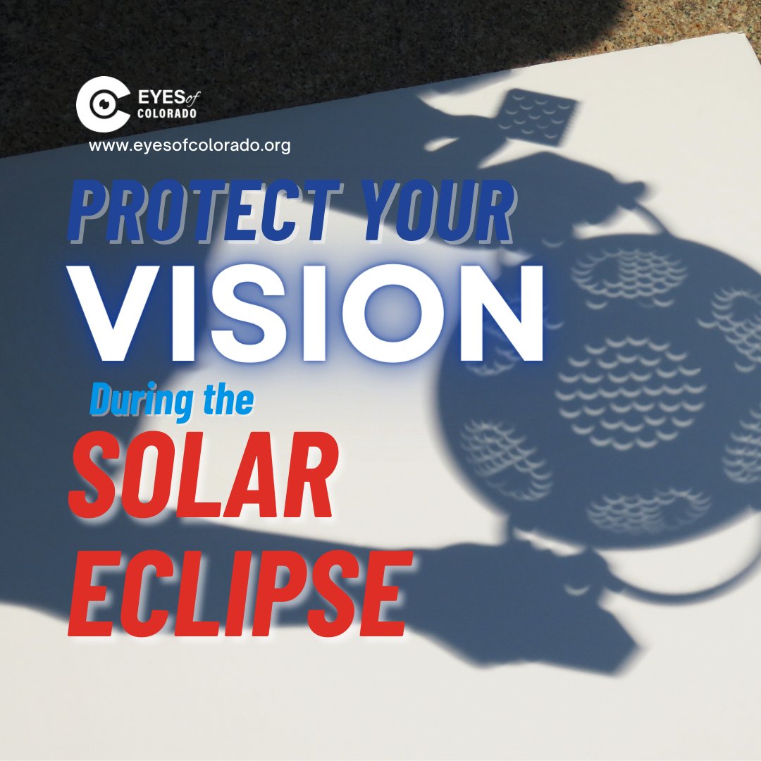 EyesColorado's tweet photo. The Annular Solar Eclipse is happening THIS Saturday, October 14! Make sure you are protecting your eyes by viewing it safely. Read all our tips &amp; tricks, https://t.co/jNJnx3cFEs

#EyesOfColorado #2020EyesColorado #ColoradoOptometricAssociation #EyeHealth #Optometry #SolarEclipse https://t.co/tAD6xnn5Xl