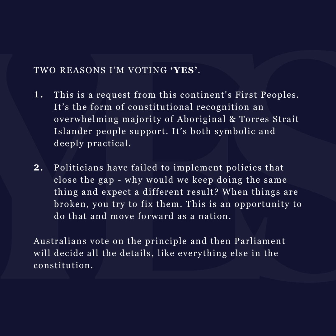 This will be a defining moment in our history.

I'll be voting 'Yes'.