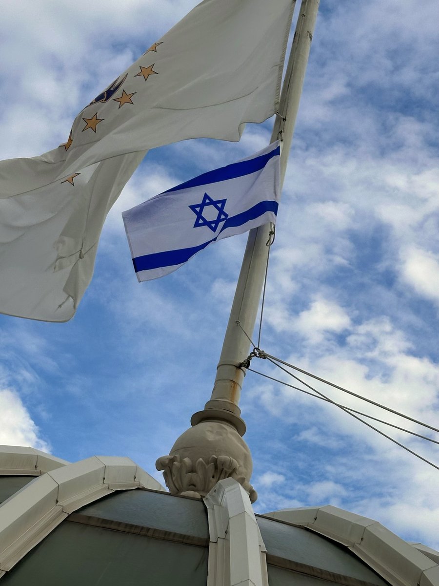 We are flying the Israeli flag over the Rhode Island State House as a symbol of our solidarity with Israel.