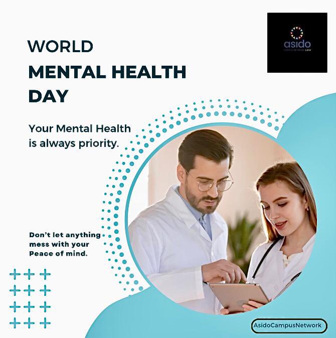 acnLASU's tweet photo. NEVER LET ANYTHING MESS WITH YOUR PEACE OF MIND

ASIDO IS WISHING YOU HAPPY WORLD MENTAL HEALTH DAY 

🥳🥳🥳🥳🥳🥳🥳🥳🥳🥳🥳🥳 https://t.co/FZ64uc0y71