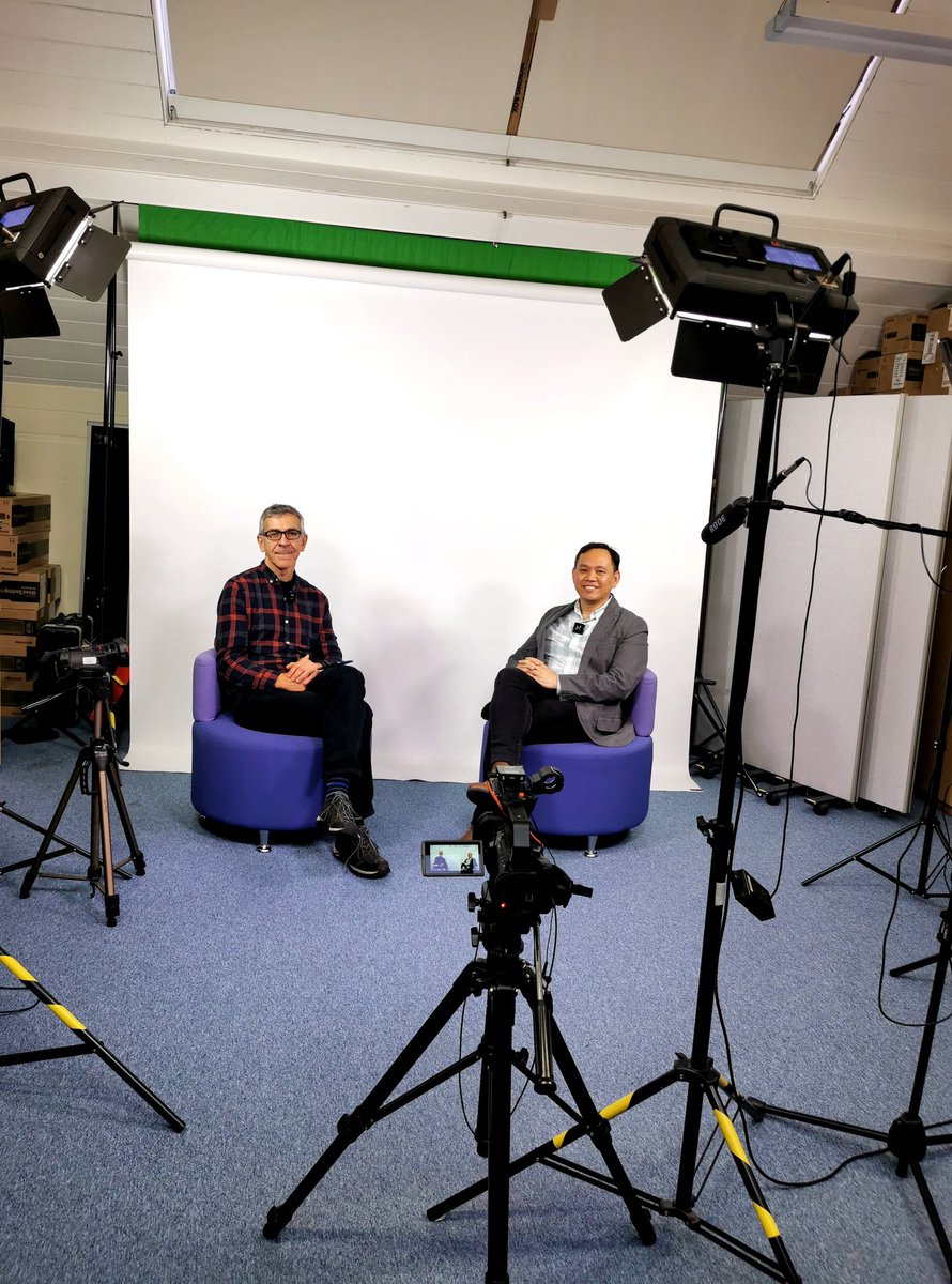 TupasRuanni's tweet photo. Great time being interviewed today by @msaraceni of @portsmouthuni on #UnequalEnglishes. I also enjoyed the chat w/ some students. He and I have been working on projects for 2 decades now but actually met for the first today. Looking forward too to an exciting project soon! https://t.co/oS5o9lpRz3