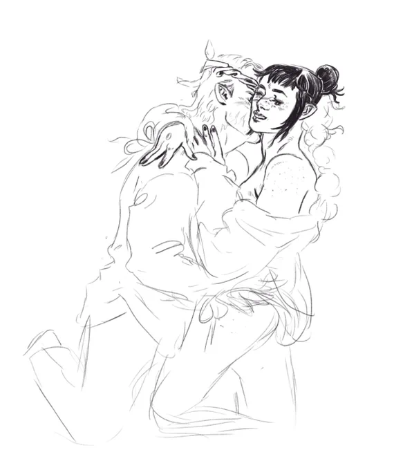 stolen moment to start sketching shadowheart