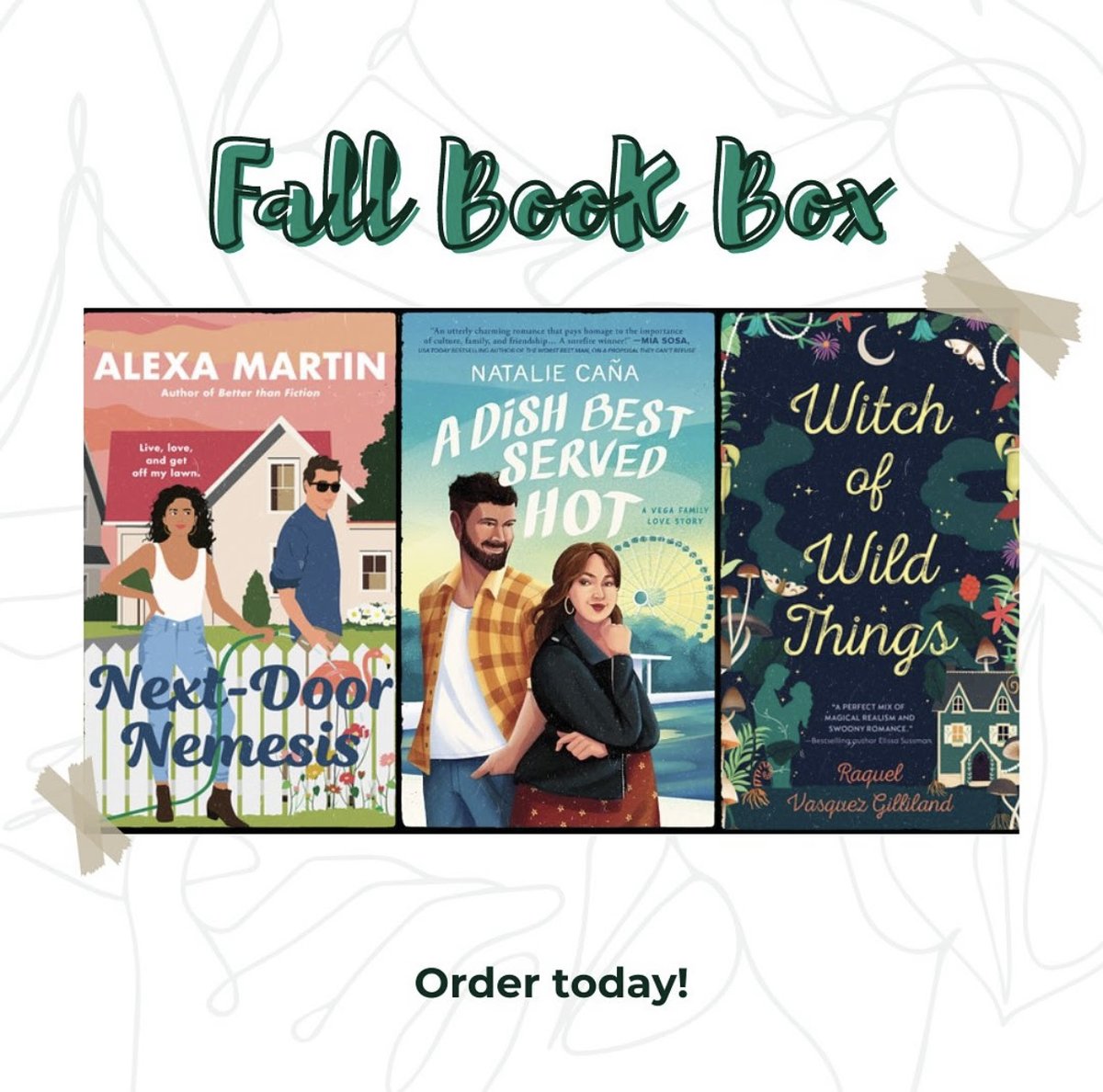 romancestudio's tweet image. 📚 Exciting News! The Fall Steam Box from Steamy Lit is here! 🍂 Get ready for Next-Door Nemesis, A Dish Best Served Hot, and Witch of Wild Things in this quarterly subscription. bit.ly/3Fc6fL6  Fall vibes await! 📦 #BookBox #FallReads