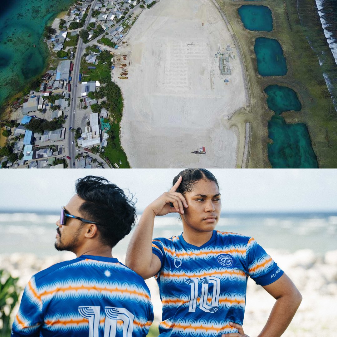 LAST COUNTRY ON EARTH WITHOUT A NATIONAL TEAM 🌴🇲🇭

A nation on permanent international break, The Marshall Islands—a cluster of islands in the Pacific Ocean—released their first-ever shirt earlier this year with profits being reinvested into grassroots football.

Led by 33yo