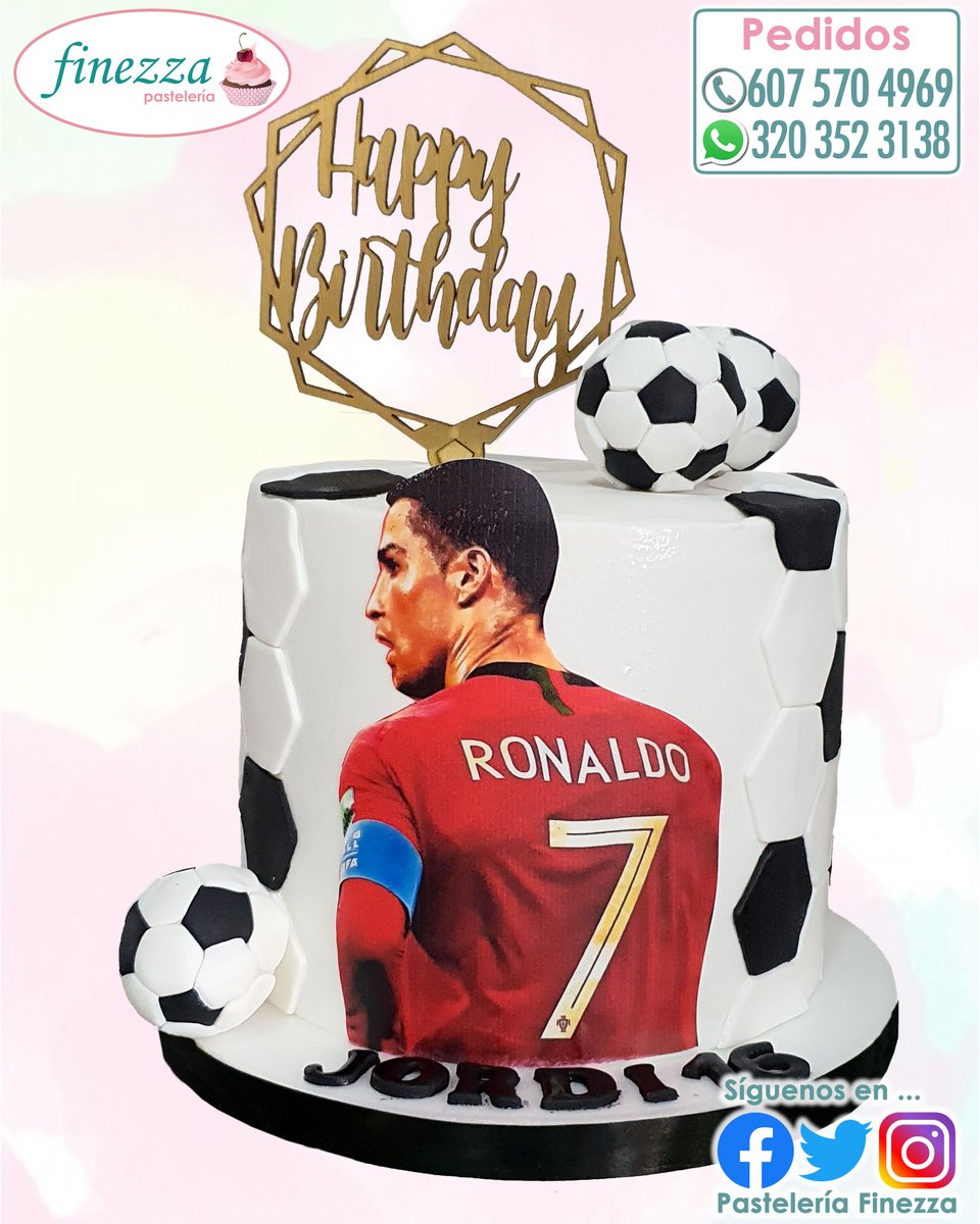 Feliz Cumpleaños Jordi!
 
#PasteleriaFinezza #CelebraConFinezza #Cumpleaños #FelizCumpleaños #HappyBirthday #Ponque #PonqueAlto #Torta #Cake #Futbol #Soccer #Portugal #SeleccionDeFutbolDePortugal #Capitan #CristianoRonaldo #Cr7 #Europa #Jordi