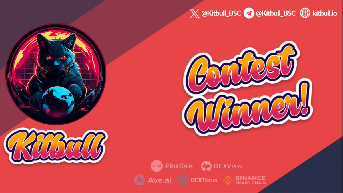 Congratulations active contest winners!
1. <a href="/Niki330/">niki</a> (TG)
2. <a href="/HunterGem2/">gemma hunter</a> (TG)
3. @stellakafka1 (TG)

$50 each.

Consolation prize to next 2 people!
4. @Rezaiwf (TG)
5. <a href="/The_captain01/">John Smith</a> (TG)

$25 each.

Total Prize: $200

#kitbull #trend #bsc #moon #contest #winner #active #crypto