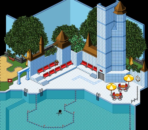 The <a href="/Habbo/">Habbo</a> team lies to everyone on Social Media to claim that the pool is open, However. The real Lido has never been fully restored or returned as an official public room. #Habbo