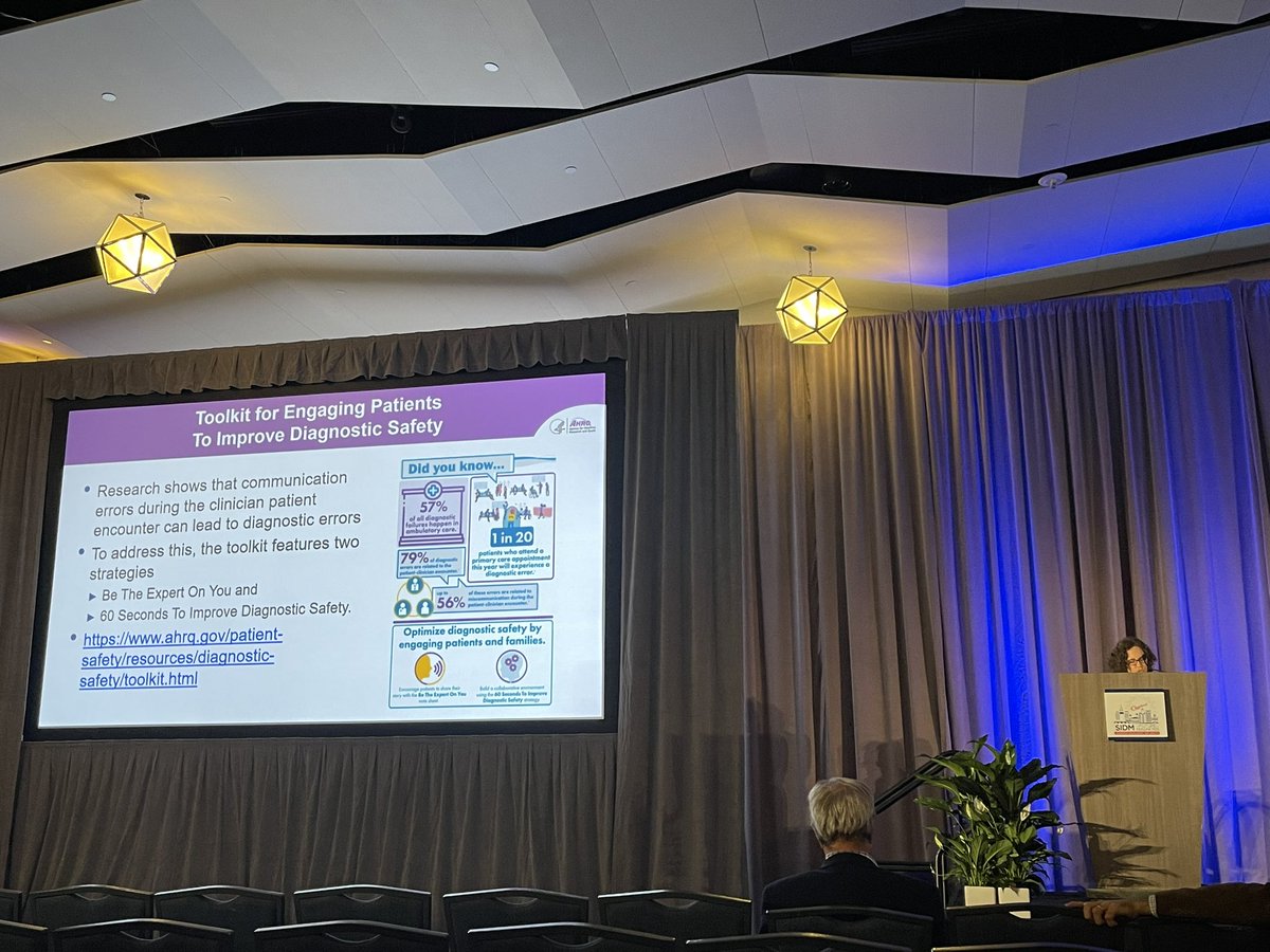 The #BetheExpertOnYou toolkit on the main stage at #SIDM2023 Proud moment for <a href="/AHRQNews/">AHRQ</a> to highlight this work led my my team and our friends <a href="/MedStarResearch/">MedStar Health Research</a>